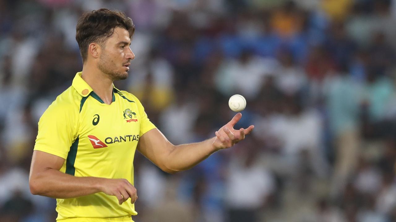 Marcus Stoinis has proved his bowling fitness ahead of Australia’s World Cup campaign. Picture: Pankaj Nangia/Getty Images