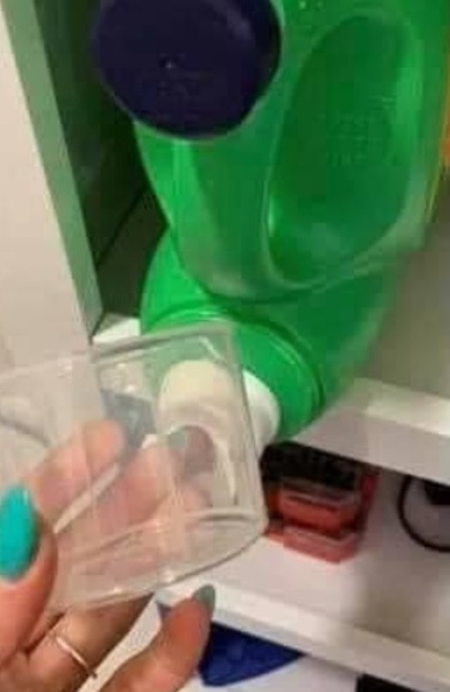 A woman shared a post of a ‘mind-blowing’ laundry detergent hack. Picture: Facebook/MumsWhoClean