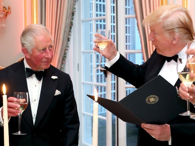 Trump with Charles, then the Prince of Wales, during his first state visit in 2019. He has since been invited to a second. Picture: Chris Jackson/Reuters