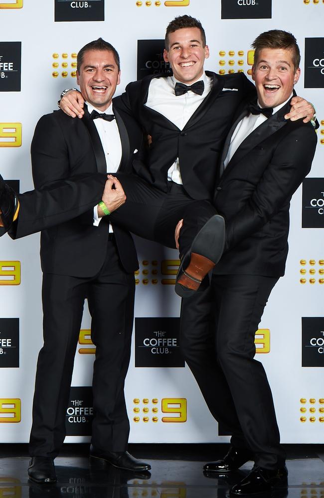Chris, Andy and Ben at the 2017 Channel Nine Logies Coffee Club after party. Picture: Channel Nine