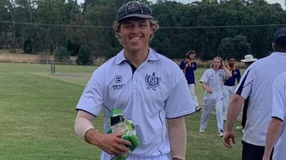 Jack Ginnivan scores a century for Barkers Creek Cricket Club.