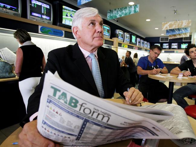 Zac at the bar … Richard Zachariah during his Australian Jockey Club ban.