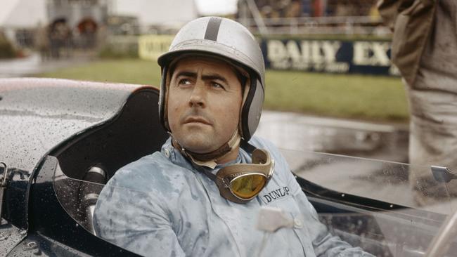 Jack Brabham in his 1961 F1 car at Silverstone.