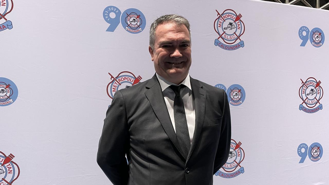 Metropolitan Caloundra Surf Life Saving Club President Brett Magnussen at the 90th Anniversary Gala Ball.