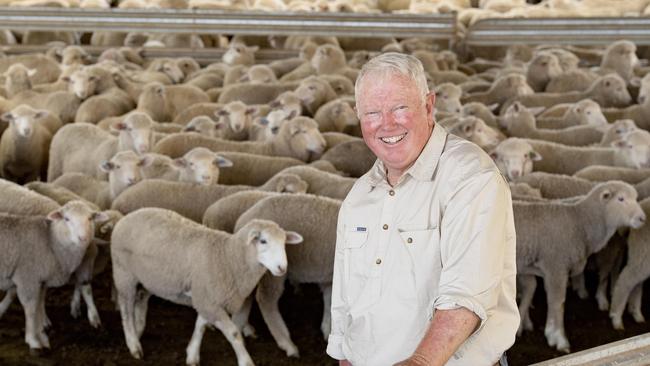 Jim Vasey with some of his lambs. Picture: Zoe Phillips