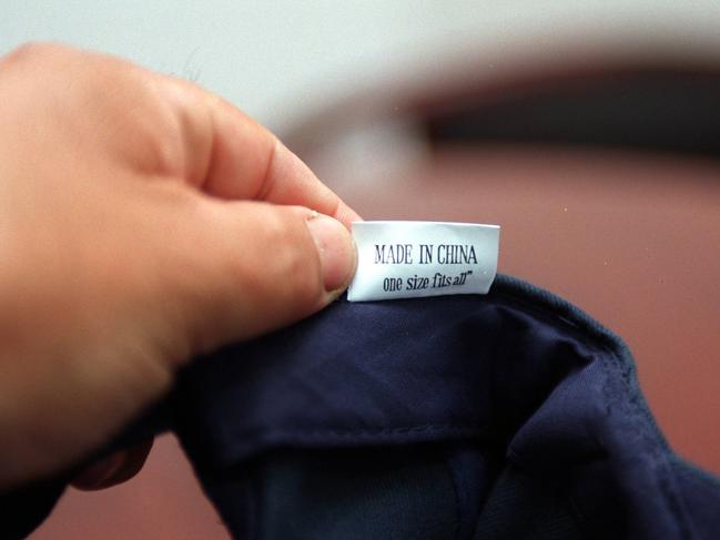 Souvenir sa parliamentary cap showing made in China label.