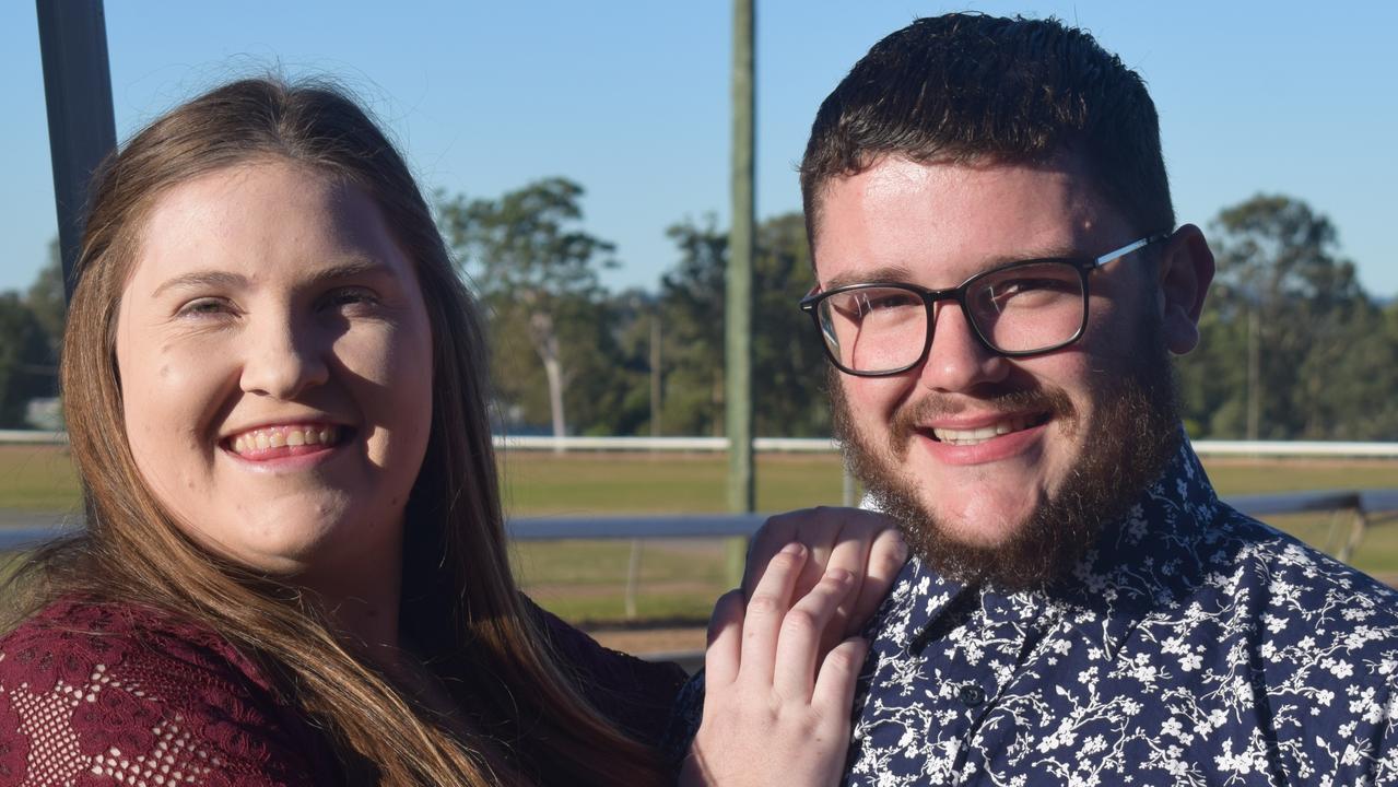 The Gympie Turf Club was packed full of happy punters as the region enjoyed its first ever TAB race meeting on Saturday, June 19, 2021: Hayley Davies and Macaulie Forbes.