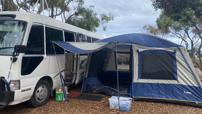 South Australians are being forced to live in caravans and tents because of the escalating rental crisis. Picture: Amy Cracknell