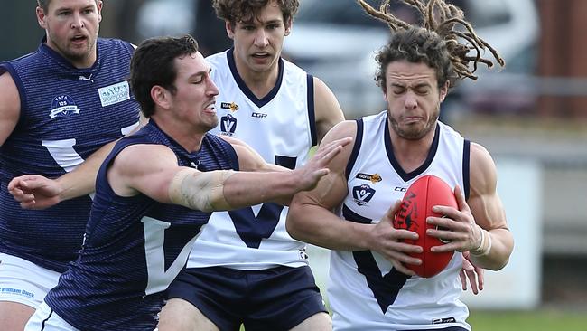 Jack Geary playing for Victoria Country in 2017. Picture Yuri Kouzmin