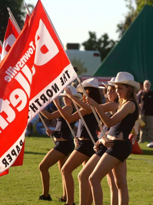 Cowboys Launch 2004, Strand Park. Townsville Bulletin Cheerleaders. Picture: Scott Radford-chisholm sr367164
