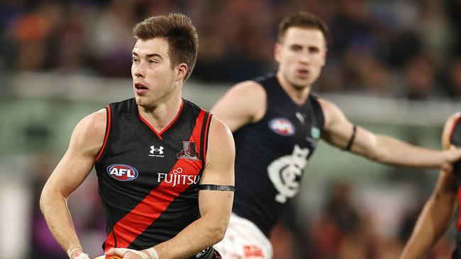 Zach Merrett needs to be better defensively. Picture: Michael Klein