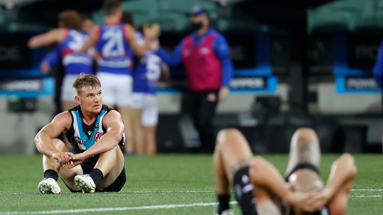 Port Adelaide GM of football Chris Davies labelled the side’s preliminary final performance as an ‘abomination’. Picture: Michael Willson / AFL Photos via Getty Images