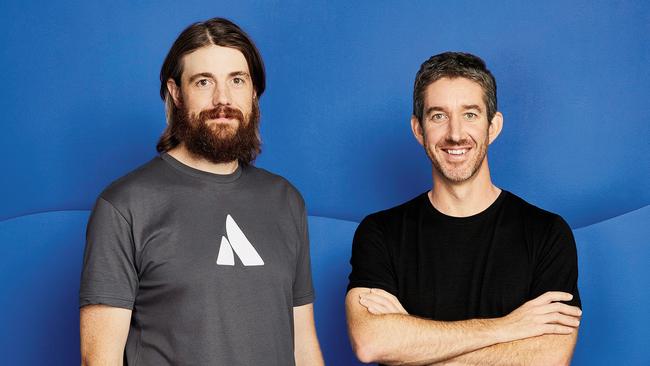 Atlassian founders Mike Cannon-Brookes and Scott Farquhar.