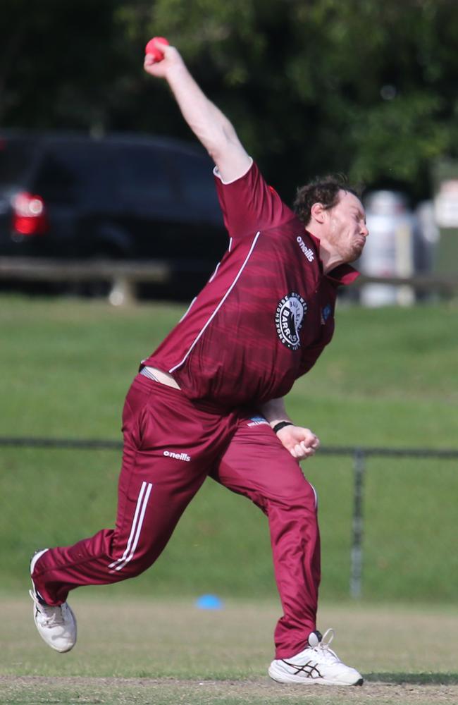 Taper Financial Premier League Cricket Round 4. Surfers vs Burleigh Surfers Batsman Burleigh Fielder No Sam Yabsley Pic Mike Batterham