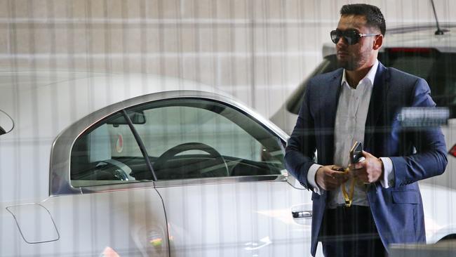 Auburn deputy mayor Salim Mehajer arriving at an emergency council meeting at Auburn City Council last week after the state Government announced an inquiry into its councillors. Picture: Jonathan Ng