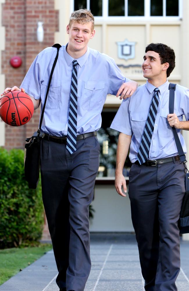 L to R, Rocco Zikarsky with LeBron Brooks. Photo Steve Pohlner