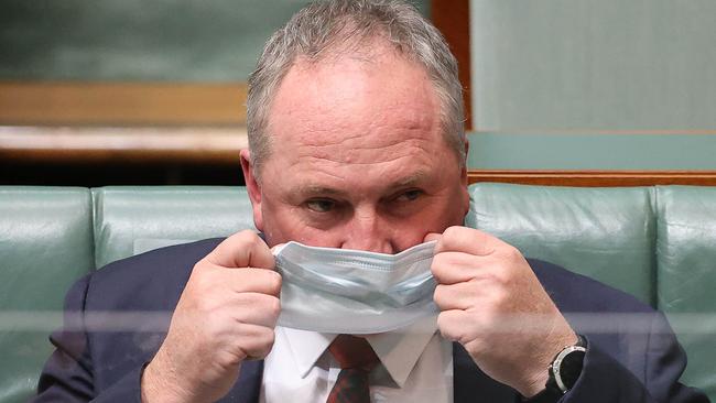 Nationals leader and Deputy PM Barnaby Joyce in question time on Wednesday. Picture: Gary Ramage