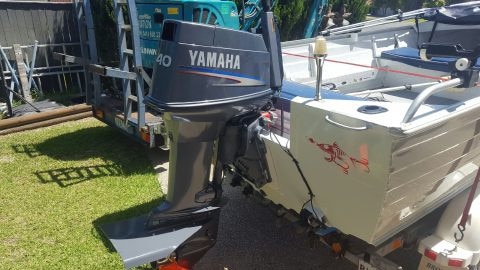 An image issued by police of the boat that was reported stolen from the house in Ashmore. Photo: QLD Police