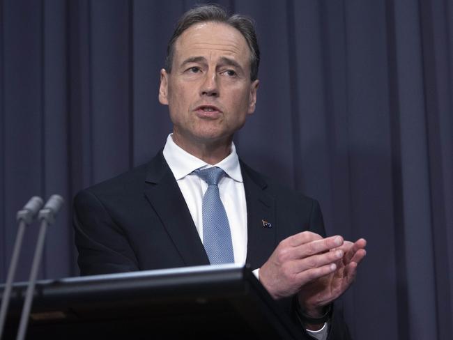 Health Minister Greg Hunt. Picture: NCA NewsWire / Gary Ramage