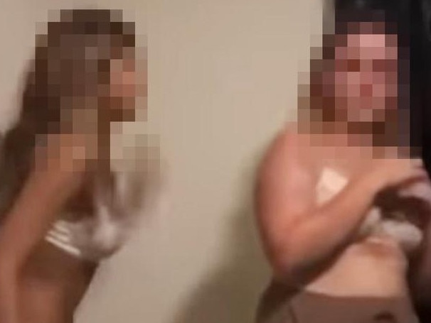 The three girls, who cannot be identified for legal reasons, were charged in March after they allegedly invited a 13-year-old girl (pictured right) to a Tewantin home and allegedly prevented from leaving, allegedly filmed her while being assaulted, allegedly taunted and cut with a knife over the period of several hours.