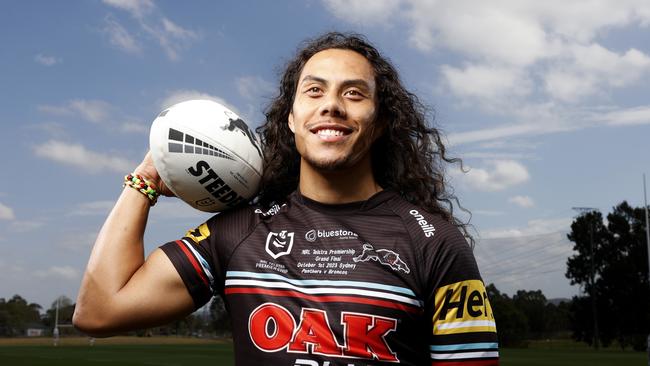 Jarome Luai ahead of the Penrith Panthers grand final against the Broncos. Picture: Jonathan Ng