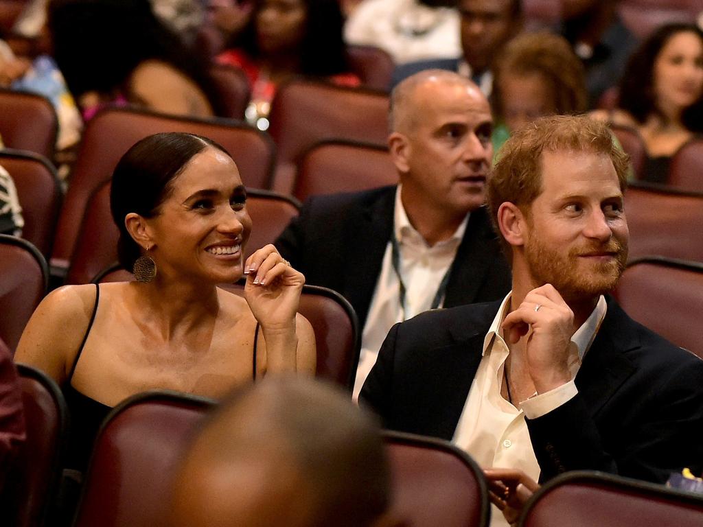 Meghan and Prince Harry, Duke of Sussex attends the premiere of Bob Marley: One Love in Jamaica. Picture: Getty Images