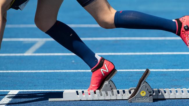 A runners block at the NSW championships.