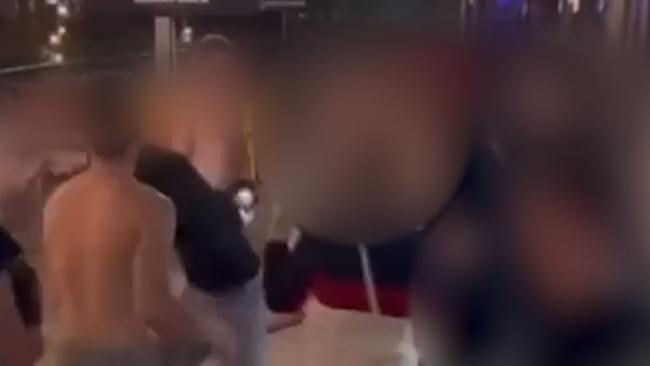 WATCH: Massive eshay brawl outside popular waterfront venue