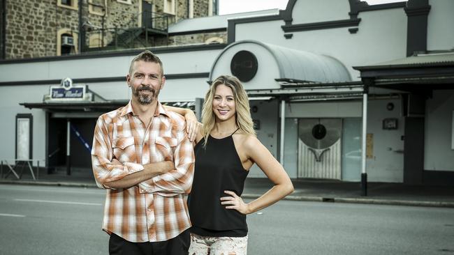 HQ general manager Stephen Roe with PR person Gabby Livingston at the old HQ. Picture: Mike Burton