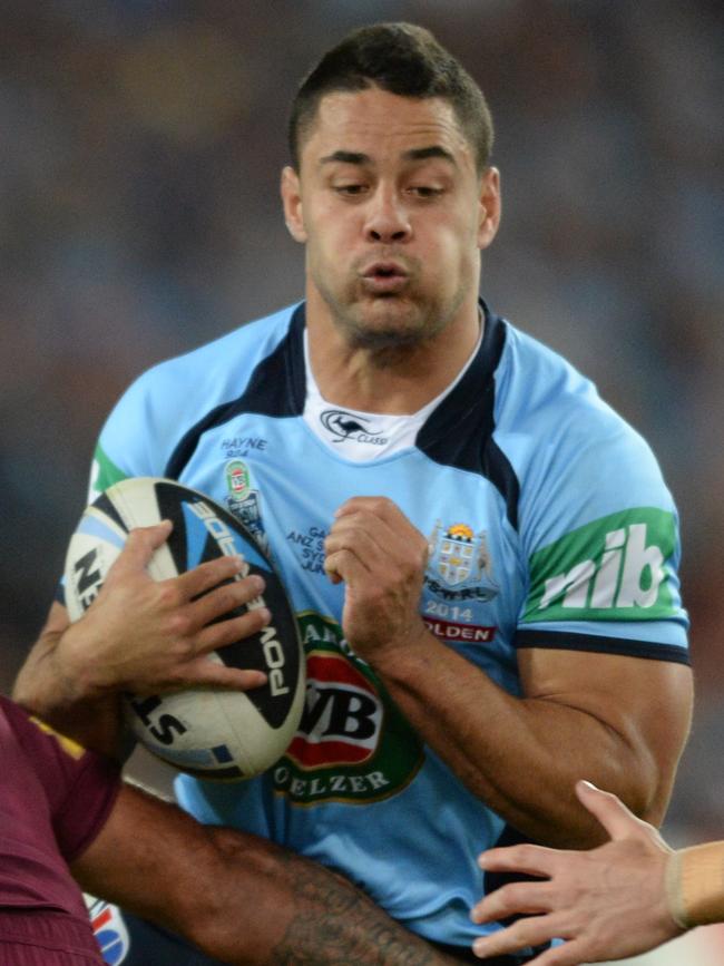 Jarryd Hayne starring for NSW during the 2014 State of Origin rugby league series at ANZ Stadium in Sydney. Picture: AAP