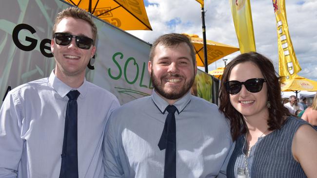 Justine Henderson, Selwyn Ringret and Nick Laffey at the 100 Club Cup race day 2023 in Gympie.