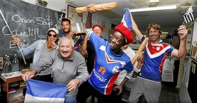 The couple's cafe became the go-to spot for French supporters in the Tweed at the recent World Cup soccer, made all the more special as they cheered on Sandrine Mendy's cousin, Benjamin Mendy, selected for the French team. Picture: Scott Powick