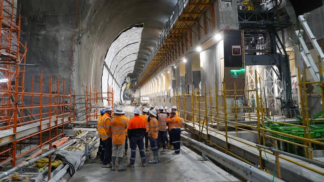 Work is ramping up on the construction of each new station. Picture: NCA NewsWire / David Crosling