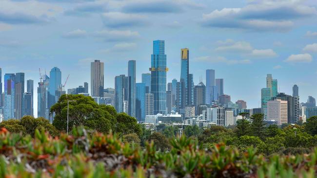 Melbourne, Victoria, CBD skyline green wedge image.                                                              Picture: David Caird