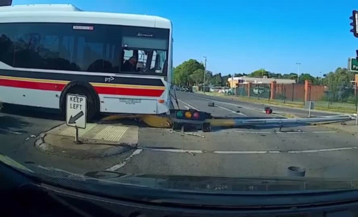 Bus crash dashcam