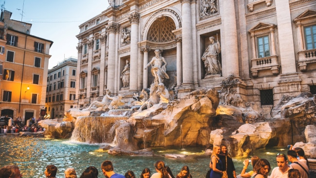 Trevi fountain in Rome.