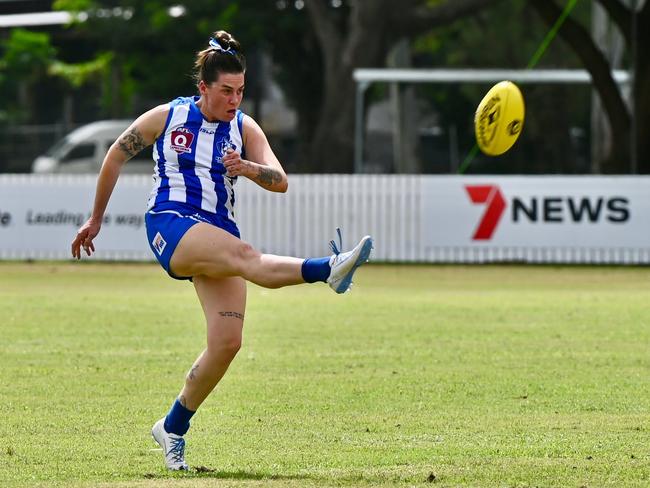 Gun midfielder Milly Bartlem will look to lead from the front as co-captain of Brothers Kangaroos' senior women's Aussie rules team. Photo: CYClology - Sports Photography