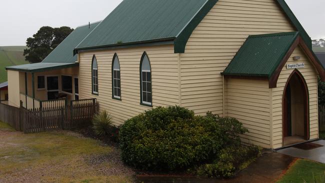 Lower Barrington Baptist Church where Mr Barber attended a service before riding off and ultimately dying.