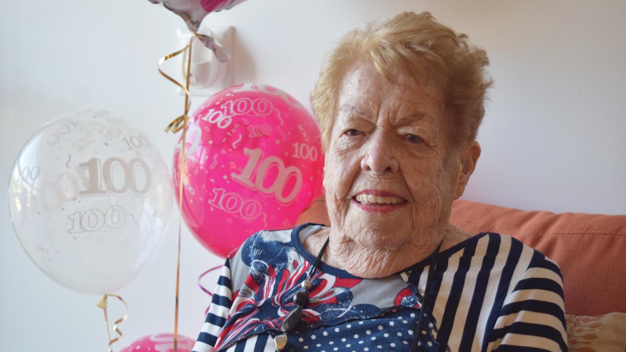 FABULOUS AT 100: Beryl Carter was celebrated by staff, fellow residents and close family at Kerrisdale Gardens for her 100th birthday. Picture: Heidi Petith