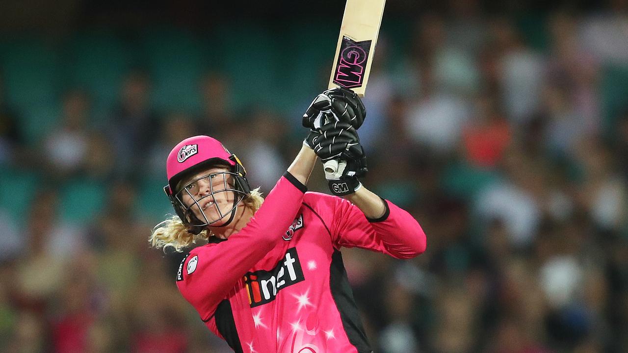 Jack Edwards tees off during the Big Bash League last season. Picture: Phil Hillyard.