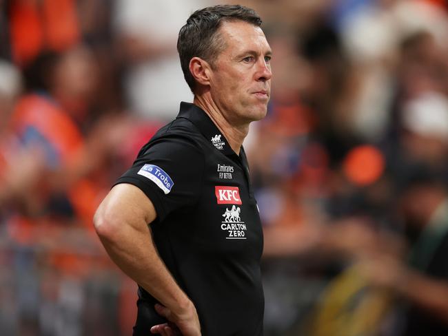 Collingwood coach Craig McRae after Saturday’s loss to GWS. Picture: Matt King/AFL Photos