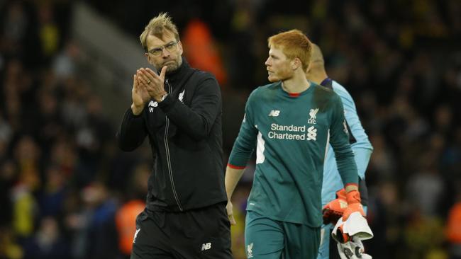 Klopp applaud the fans after goalkeeper Adam Bogdan gifted Watford’s opening goal.