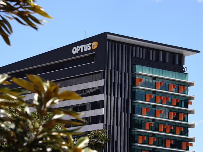 Optus head office in Brisbane. Picture: David Clark