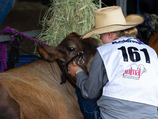 Kitria Palmer shows some affection to her beast.