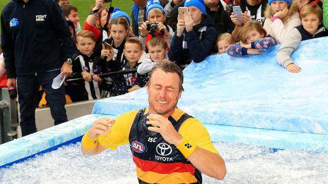 Lleyton Hewitt in the Big Freeze last year. Picture: Mark Stewart