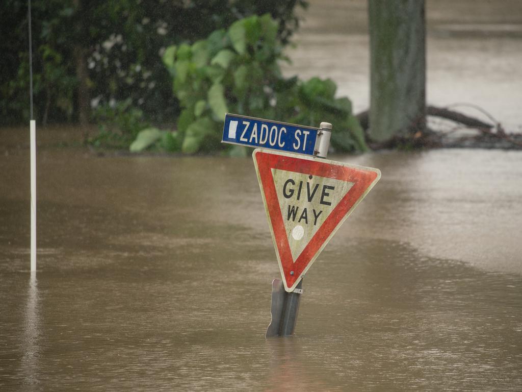 Flooding in Lismore after TC Alfred crossed the Queensland coast. Picture: NewsWire / Glenn Campbell