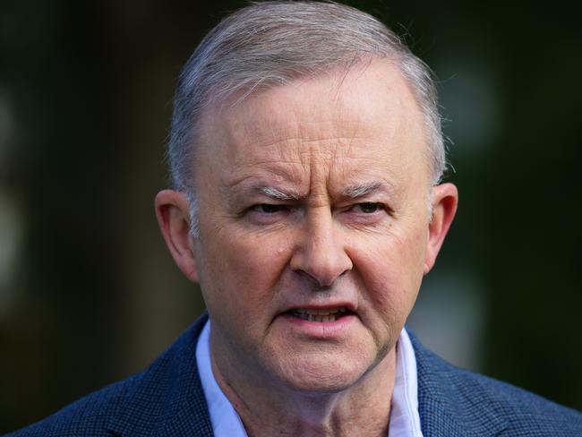 SYDNEY, AUSTRALIA - NewsWire Photos MAY 29, 2021:  The Leader of the Australian Labor Party, Anthony Albanese addresses the media in Sydney, Australia. Picture: NCA NewsWire / Gaye Gerard