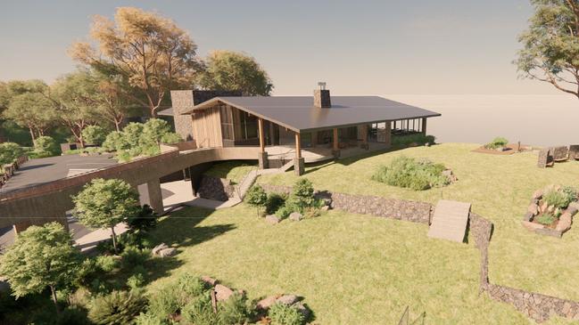 An artist’s impression of what the proposed rebuilt Binna Burra Lodge would look like.