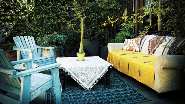 Don’t be afraid to use colour in outdoor spaces to add life and personality.