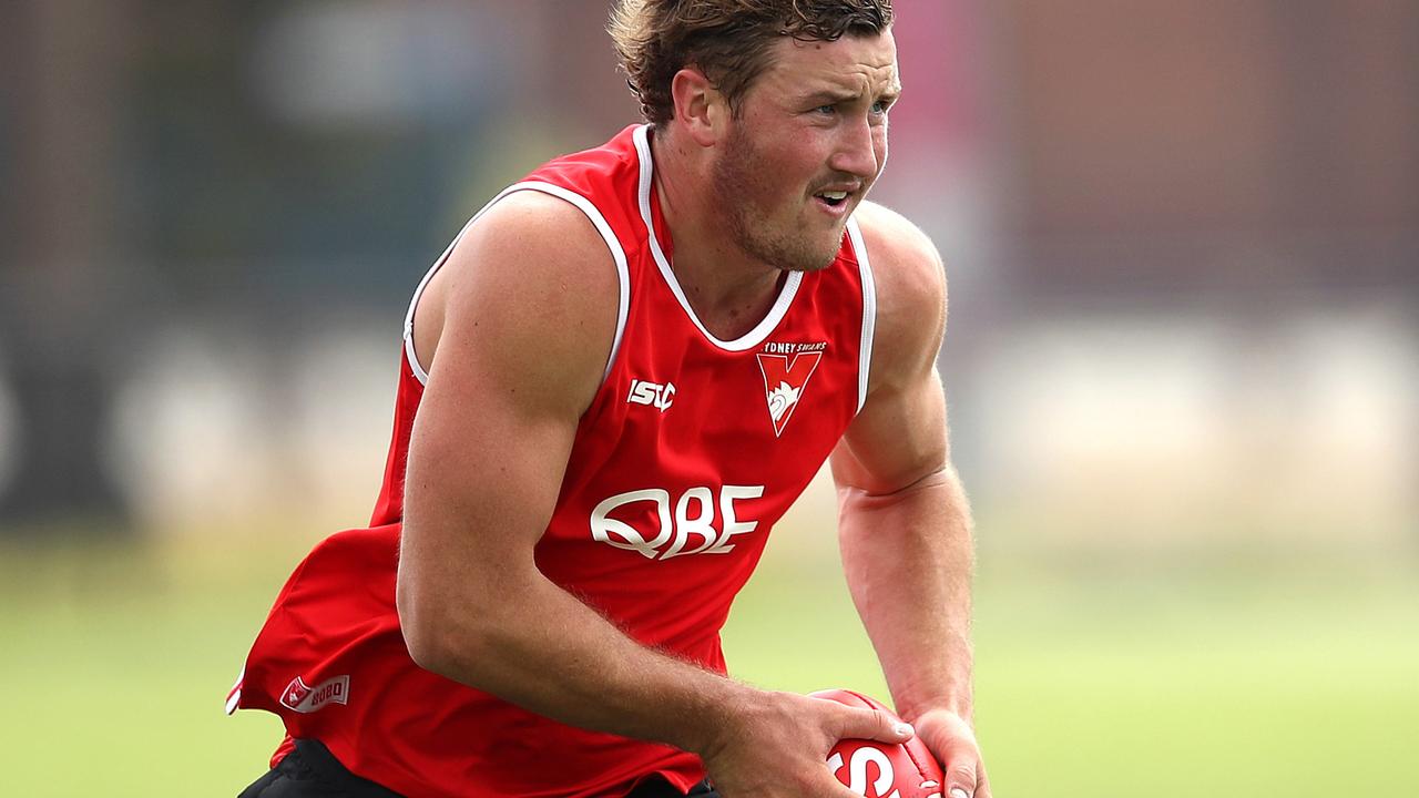 New draftee Will Gould during Sydney Swans pre season training.